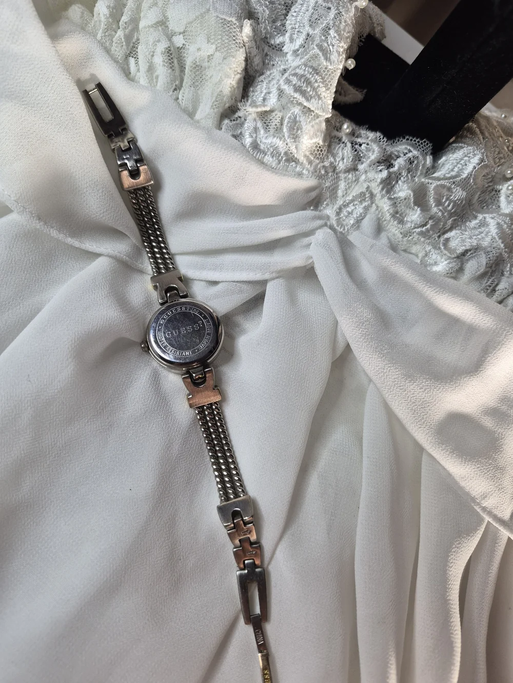 GUESS Two-Tone Silver and Gold Ladies Bracelet Watch